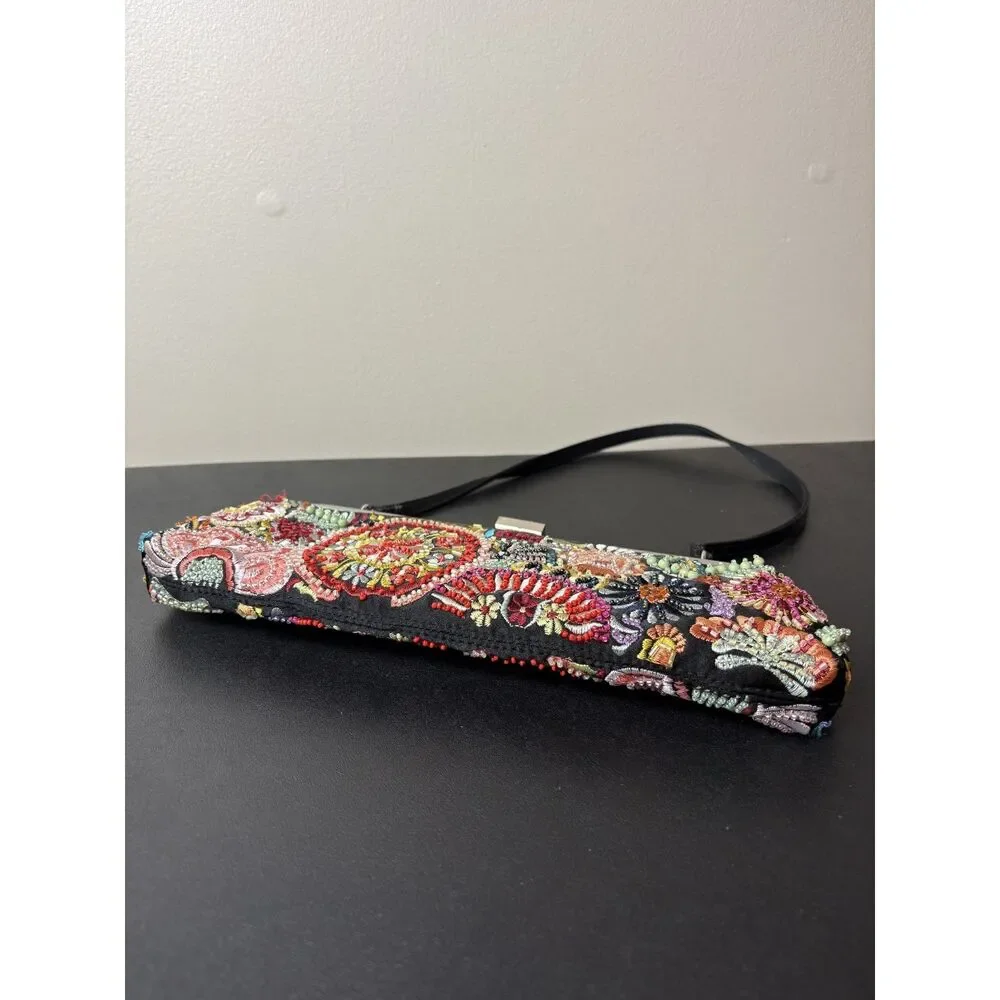 VTG Beaded Rectangle Shoulder Bag Y2K Multicolor Cute Clutch Bag Preston & York